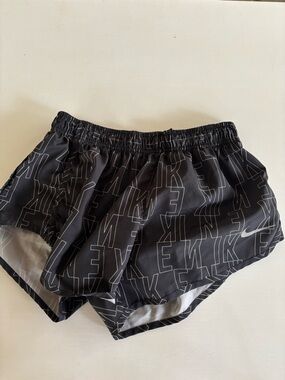 Nike Black Running Shorts with Subtle Gray Logo